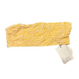 & Other Stories Bandeau Bikini Top in Yellow Floral Size 8 NWT